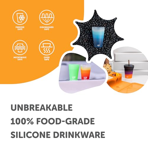Silipint 1.5oz Silicone Shot Glasses – Pack of 2 Unbreakable, BPA-Free, Non-Toxic, Dishwasher & Freezer Safe Cups – Colored Shot Glasses for Cold Beverages, Cocktails, Travel, Party (Blizzard) - Image 4