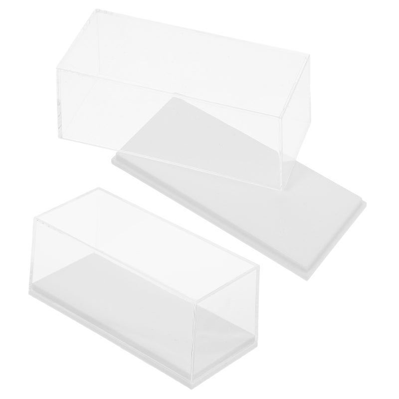 4 PCS Clear Display Case for 1 64 Model Car Display Box with Base Model Display Case Display Stands for Collectibles Toy Car Storage - Image 5