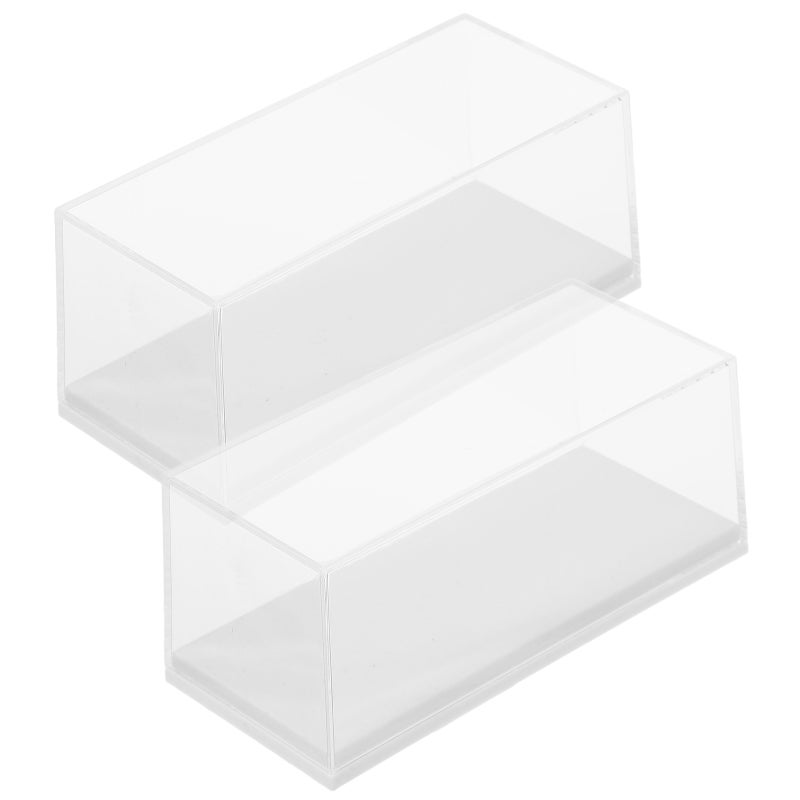 4 PCS Clear Display Case for 1 64 Model Car Display Box with Base Model Display Case Display Stands for Collectibles Toy Car Storage - Image 3
