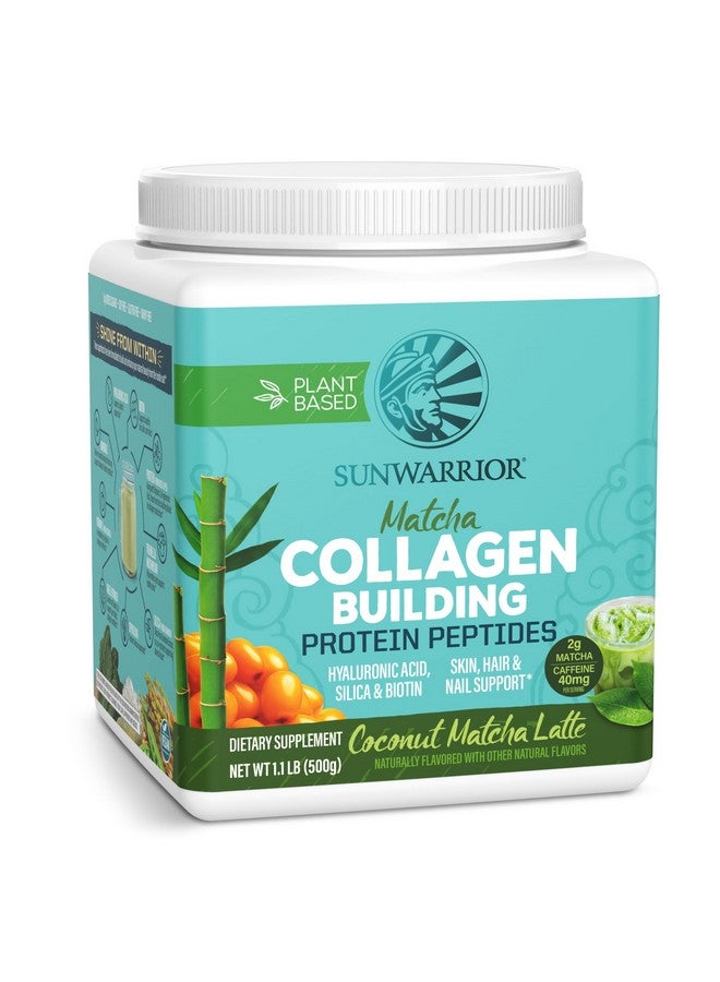 Sunwarrior Vegan Collagen Protein Powder for Women Silica Plant Based Collagen Powder with Vegan Hair Skin and Nails Vitamins Non-GMO No Added Sugar Soy Dairy & Gluten Free (Coconut Matcha, 20 Servings) - Image 1