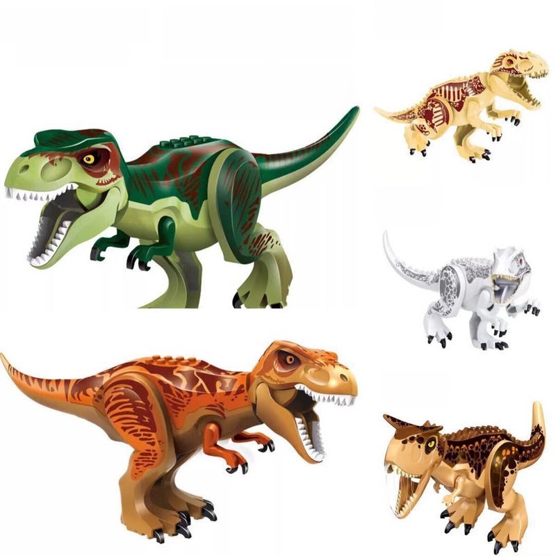 Jurassic Large Building Block Dinosaur Set Toy Educational Disassembly Animal Dinosaur Model Simulation Export Bag(Beige Tyrannosaurus Rex-large-OPP) - Image 2