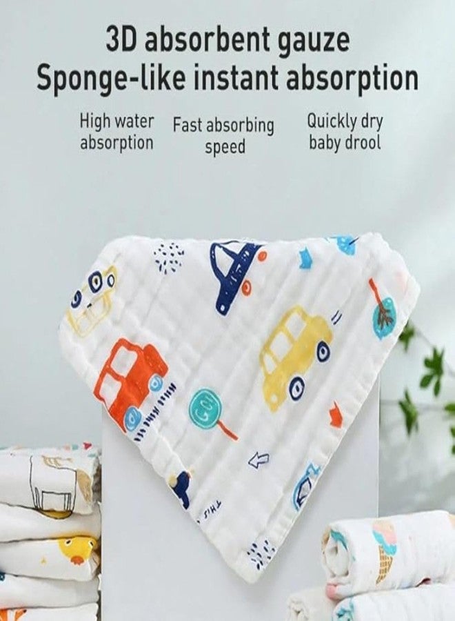 Lil' Shark Premium Muslin Baby Face Towels & Washcloths: Soft | Absorbent & Reusable (Cotton 10) - Image 5