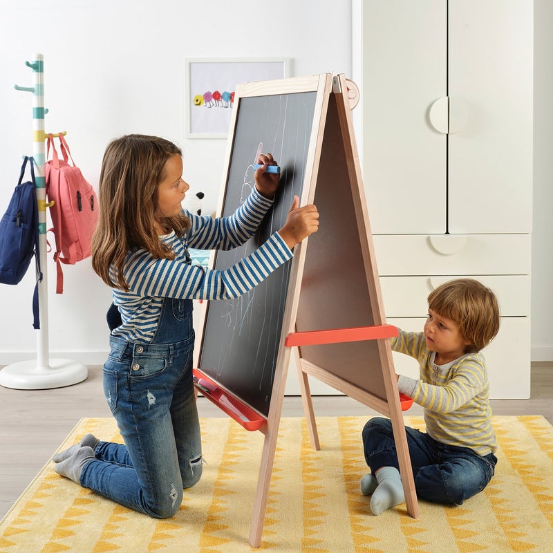 بيتِّيك حامل رسم، خشب طري، متوافق مع سبورة سوداء/بيضاء/لفافة ورق، قابل للطي - Image 2