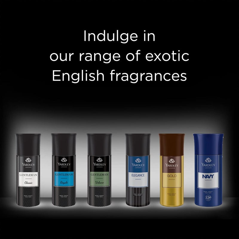 Yardley London Deodorant Spray For Men Gentleman And Gold Combo Pack 2 (150 Ml) - Image 5