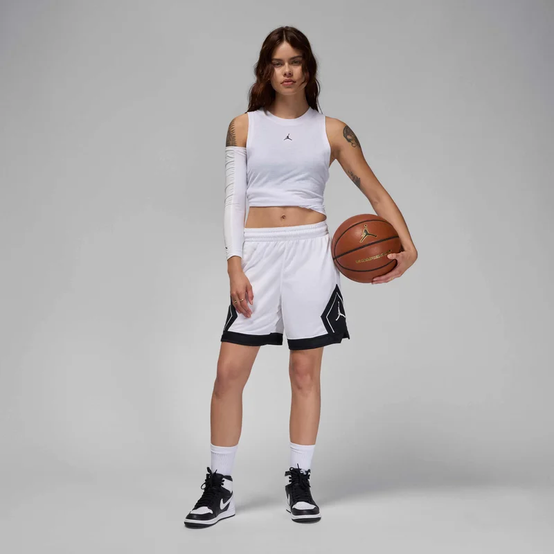 Jordan White Women's Sport Diamond Dri-FIT Basketball Shorts for Women | Best Price UAE