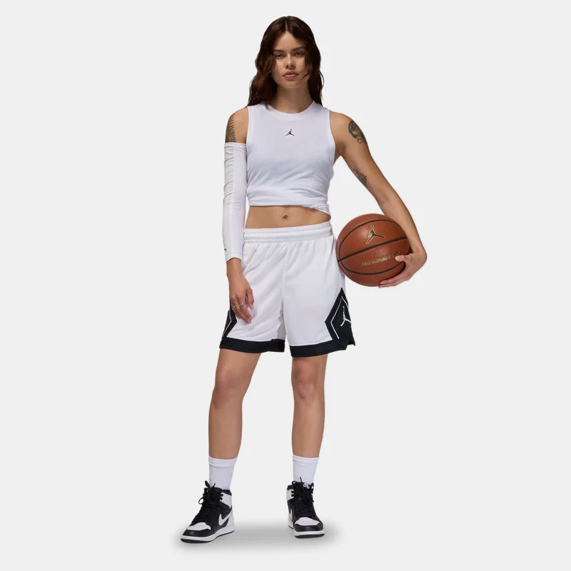 Jordan White Women's Sport Diamond Dri-FIT Basketball Shorts for Women | Best Price UAE