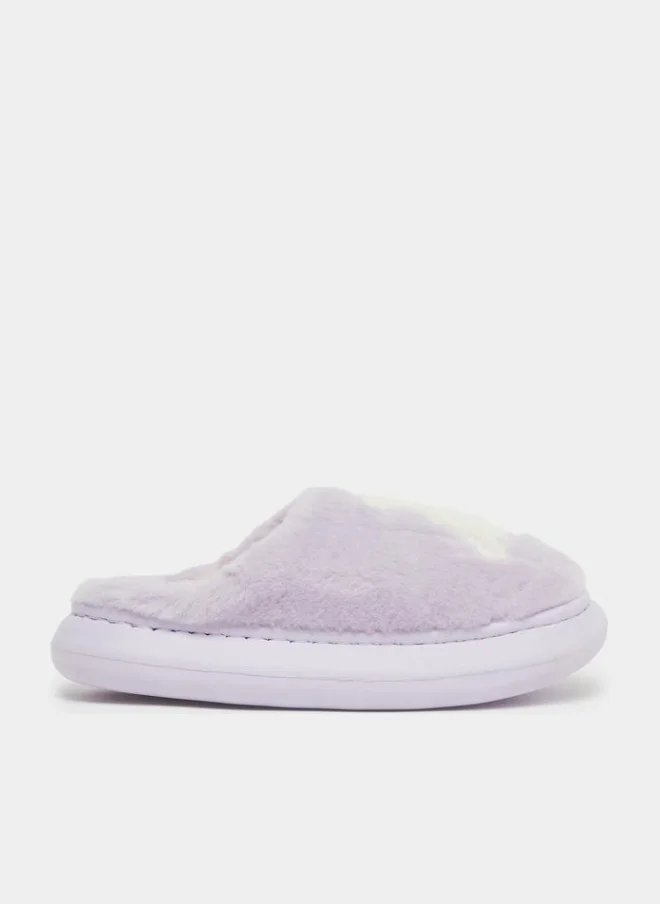 Take Two Purple Plush Bedroom Slipper