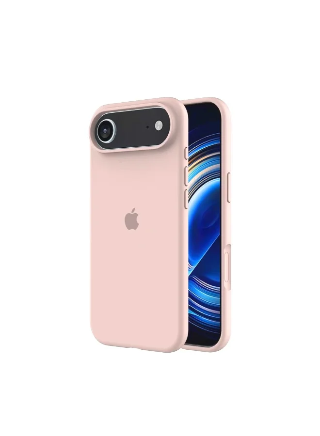 موبكوس جراب موبكوس الفاخر من السيليكون المغناطيسي للشحن اللاسلكي مع شعار وردي لهاتف آيفون 17 إير | ملمس ناعم كالحرير | حماية مقاومة للصدمات بمعايير عسكرية | توافق مغناطيسي قوي | غطاء أنيق ونحيف