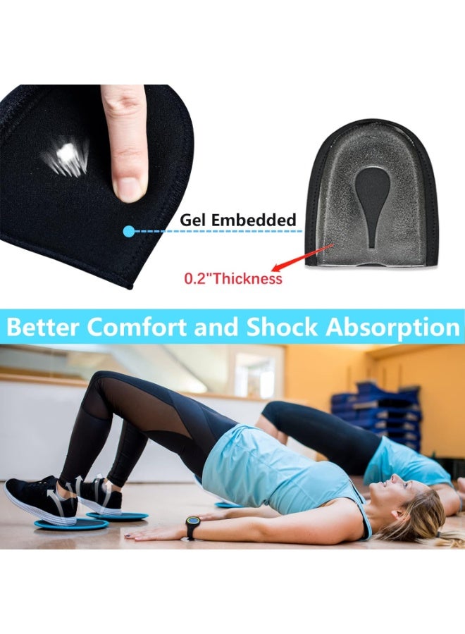 كعب جل سيليكون– وسادات كعب لتخفيف آلام الكعب والكاحل ودعم شوكة الكعب للرجال والنساء (أزرق – زوج) - Image 5