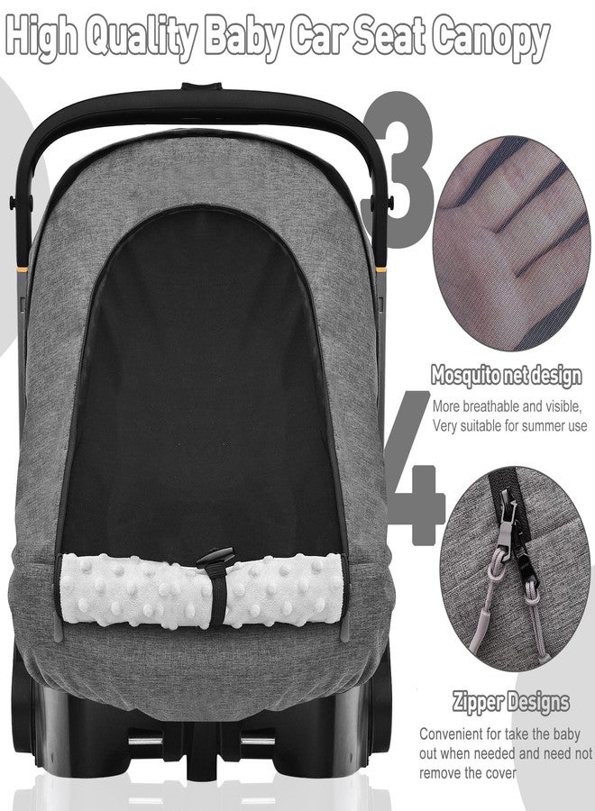 beatoutou Waterproof Baby Car Seat Cover Compatible with Doona Car Seat and Stroller,Patented Windproof Car Seat Canopy for Boys & Girls, Keeps Babies Warm and Coz(Gray) - Image 4