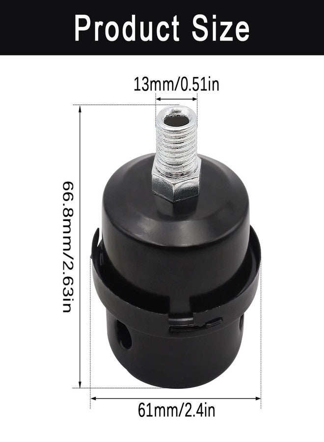 Tnuocke 2 pcs 1/4" Thread Air Compressor Silencer,Air Compressor Intake Filter Sound Muffler Accessories 13mm for generators,blowers, exhaust ports - Image 5