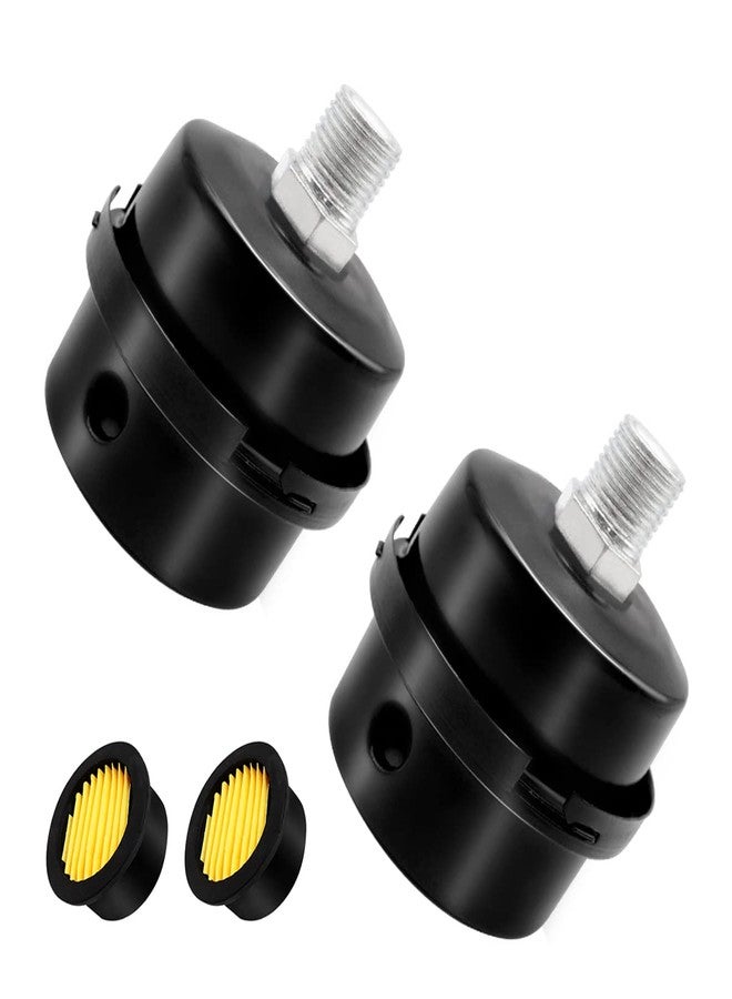 Tnuocke 2 pcs 1/4" Thread Air Compressor Silencer,Air Compressor Intake Filter Sound Muffler Accessories 13mm for generators,blowers, exhaust ports - Image 1