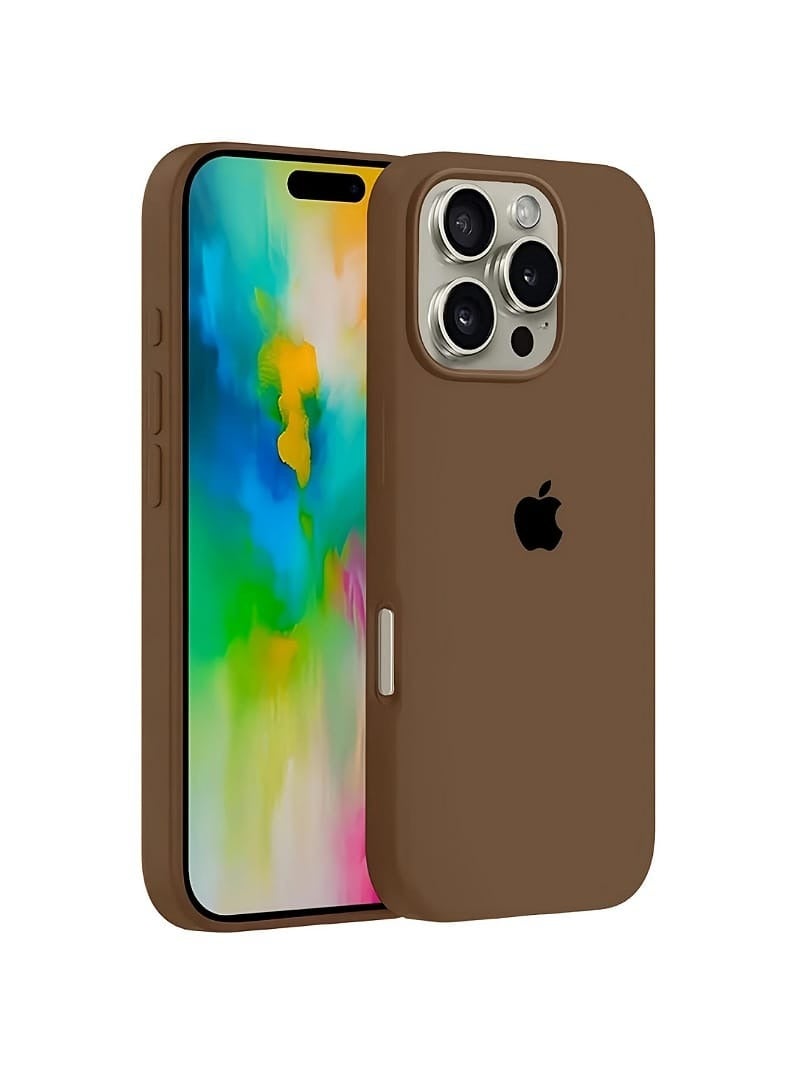 Silicone Case Cover Full Covered Anti Scratch Shockproof  For Apple iPhone 15 Pro Max (Desert) - Image 1