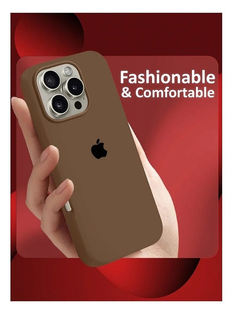 Silicone Case Cover Full Covered Anti Scratch Shockproof  For Apple iPhone 15 Pro Max (Desert) - Image 2