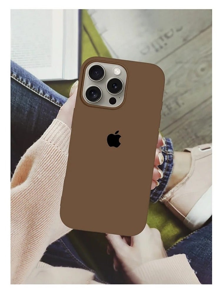 Silicone Case Cover Full Covered Anti Scratch Shockproof  For Apple iPhone 15 Pro Max (Desert) - Image 3