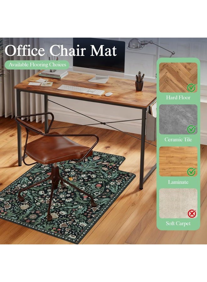 Lreedy Office Chair Mat for Hardwood Floor & Tile Floor,36"X 48" Heavy Duty Desk Chair Mat for Hard Floors, Under Desk Rug for Rolling Computer Chair,Anti Slip,Low Pile Carpet Protector-Convex Green Grass - Image 3