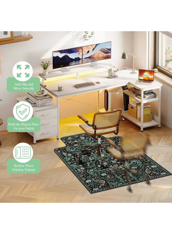 Lreedy Office Chair Mat for Hardwood Floor & Tile Floor,36"X 48" Heavy Duty Desk Chair Mat for Hard Floors, Under Desk Rug for Rolling Computer Chair,Anti Slip,Low Pile Carpet Protector-Convex Green Grass - Image 5