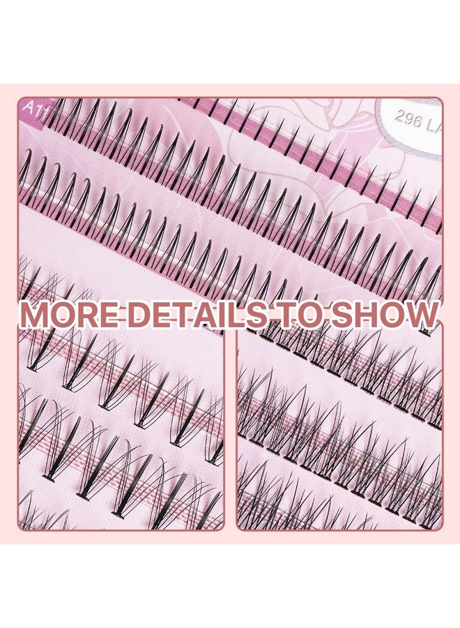 MLEN DIARY Individual Lashes 296 Clusters Lashes 4 Types Manga Lashes Individual Natural Look 913Mm Eyelash Extension Kit For Make Up Diy - Image 3