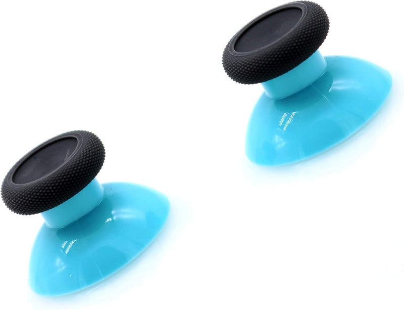 Deal4GO 2 Pack OEM Replacement Thumbsticks Concave Analog for Xbox one Controller Joystick Thumb Grips (Grey/Blue) - Image 3