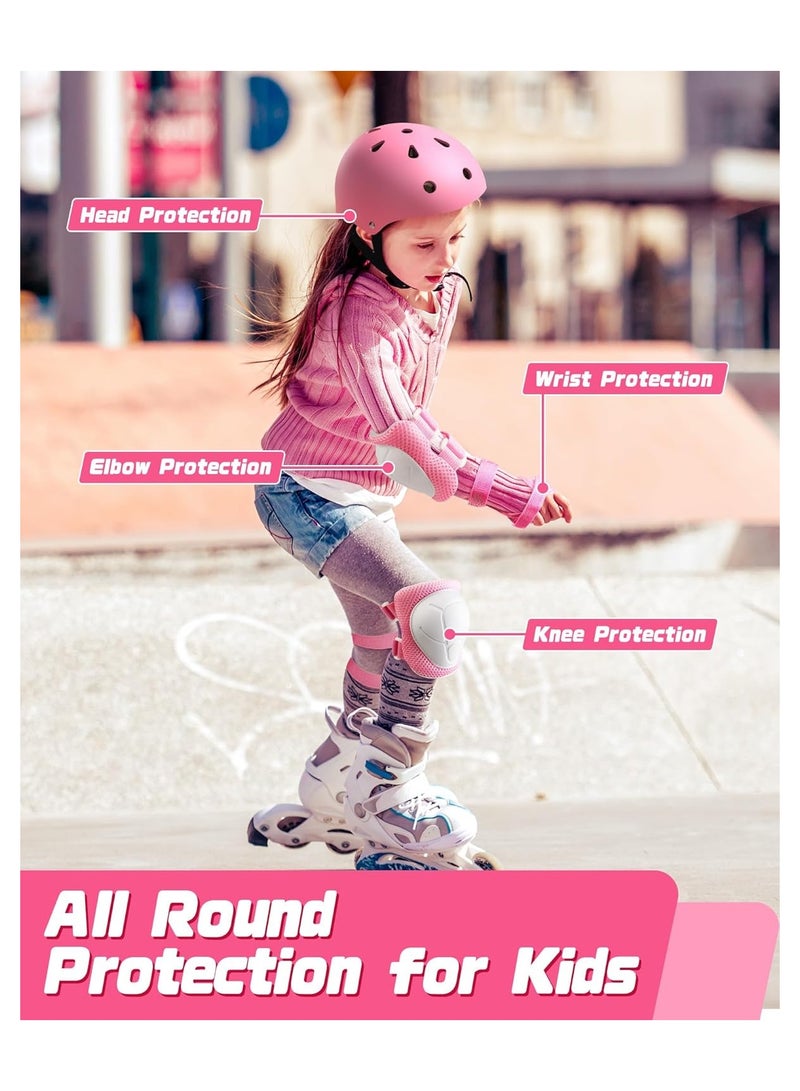 Bukela Kids Bike Helmet Set, Adjustable Helmet for Ages 3-14 Year Boys Girls, Toddler Helmet Pad Set with Knee and Elbow Pads for Bike, Roller, Skating, Scooter, Longboard and More Sports, 3 Color - Image 4