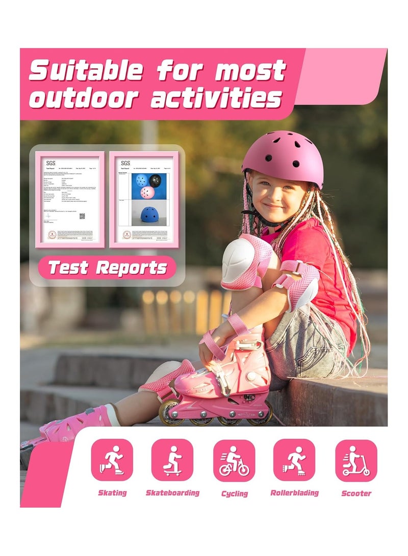Bukela Kids Bike Helmet Set, Adjustable Helmet for Ages 3-14 Year Boys Girls, Toddler Helmet Pad Set with Knee and Elbow Pads for Bike, Roller, Skating, Scooter, Longboard and More Sports, 3 Color - Image 5