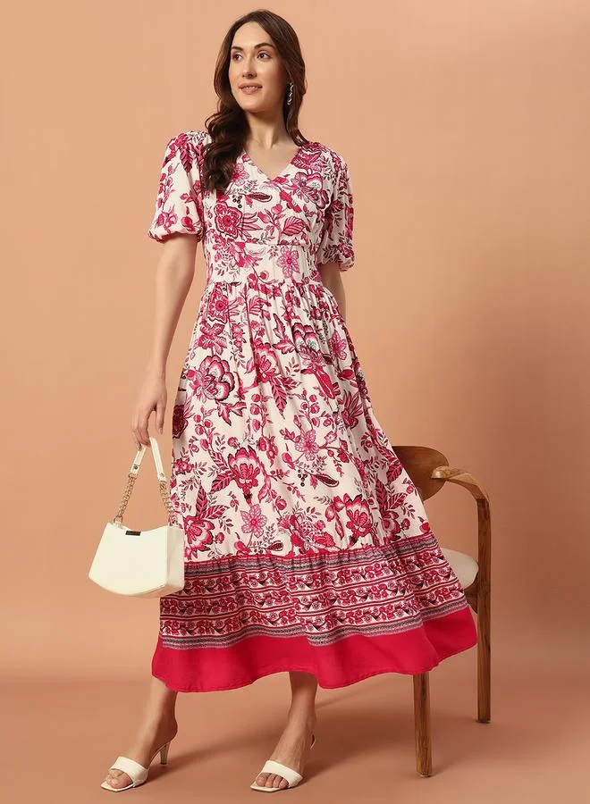 Take Two Women Pink Floral Print Maxi Dress By The Dry State