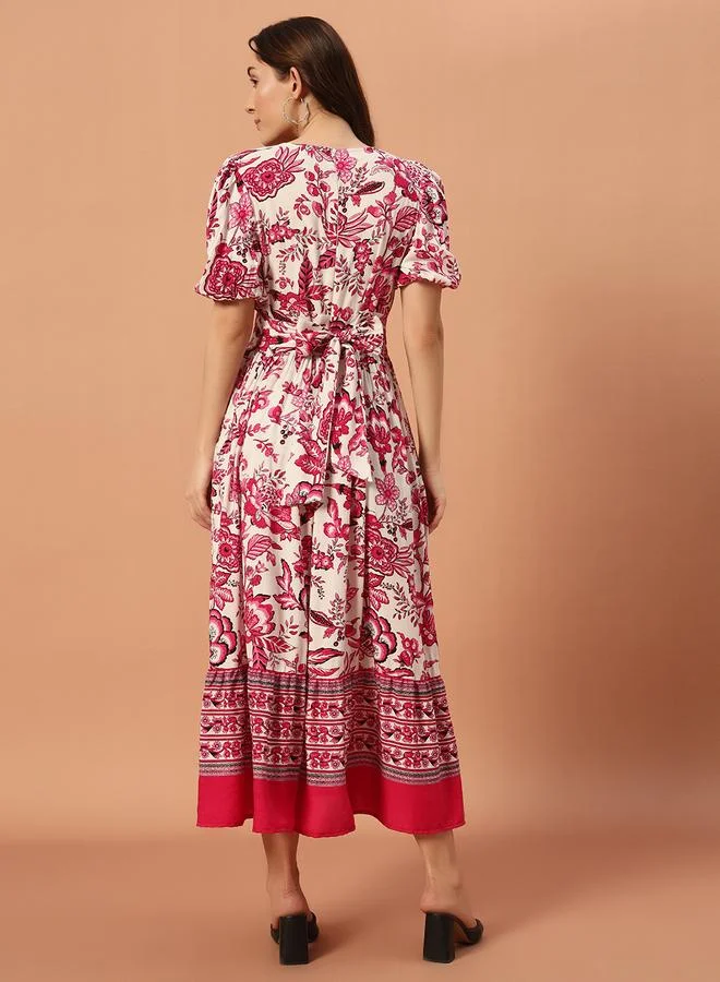 Take Two Women Pink Floral Print Maxi Dress By The Dry State