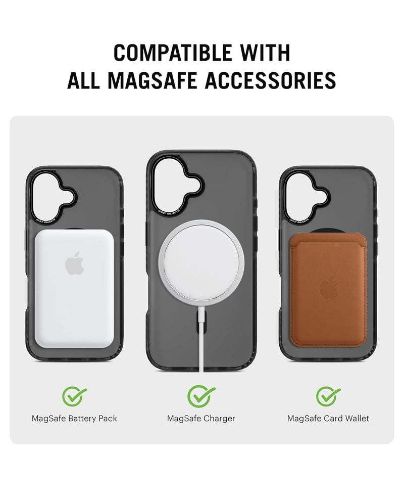 Daily Objects غطاء خلفي واقي مغناطيسي من بولي كربونات نيمبوس متوافق مع آيفون 16|حماية الكاميرا والجسم|مضاد للصدمات ومقاوم للخدوش|قصات دقيقة وتصميم عصري|شحن لاسلكي أبيض - Image 4