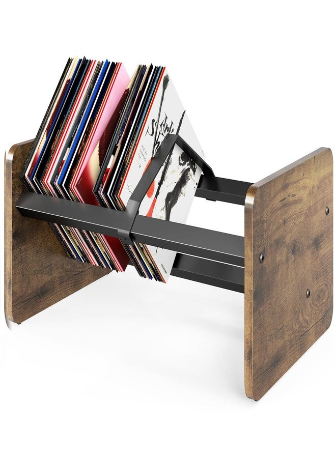 5Rcom Record Player Stand with Vinyl Storage Shelf, Wooden Record Display,Vinyl Record Storage Holder Rack for Living Room, Bedroom - Image 1