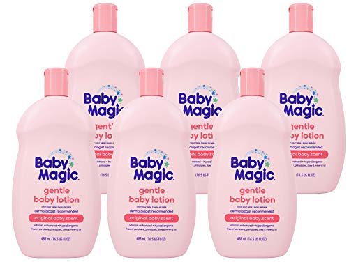 Baby Magic Gentle Baby Lotion 165 Fl Oz Pack of 6 Vitamins Aloe Pink 705544 Original Baby Scent