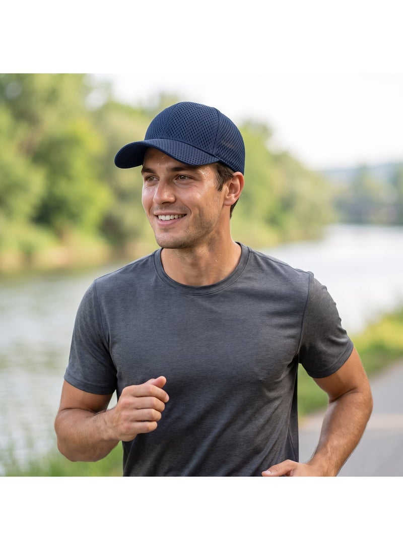 IceZone Navy Breathable Sporty Baseball Cap for Men - Image 5