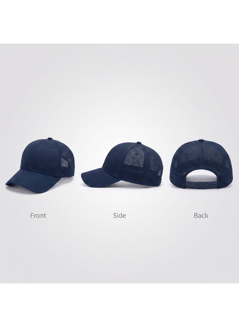 IceZone Navy Breathable Sporty Baseball Cap for Men - Image 2