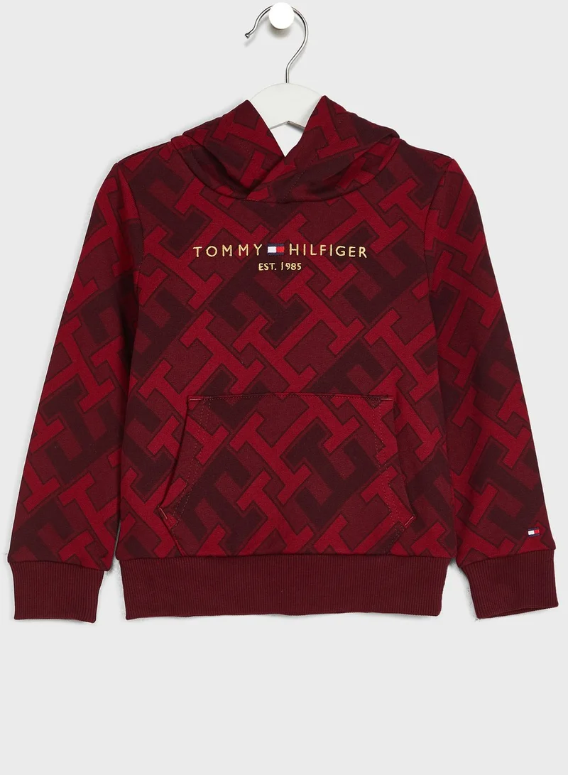 TOMMY HILFIGER Kids Aop Print Monogram Hoodie