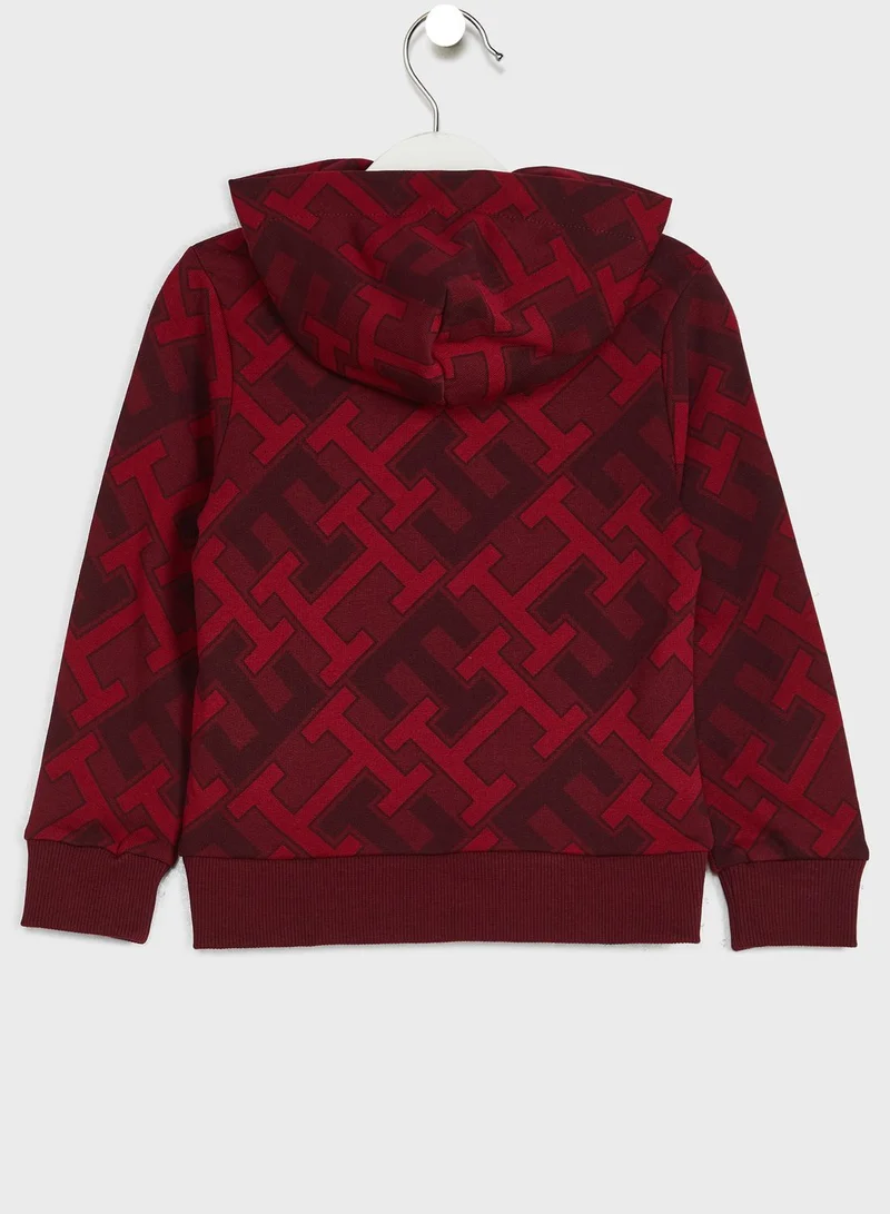 TOMMY HILFIGER Kids Aop Print Monogram Hoodie