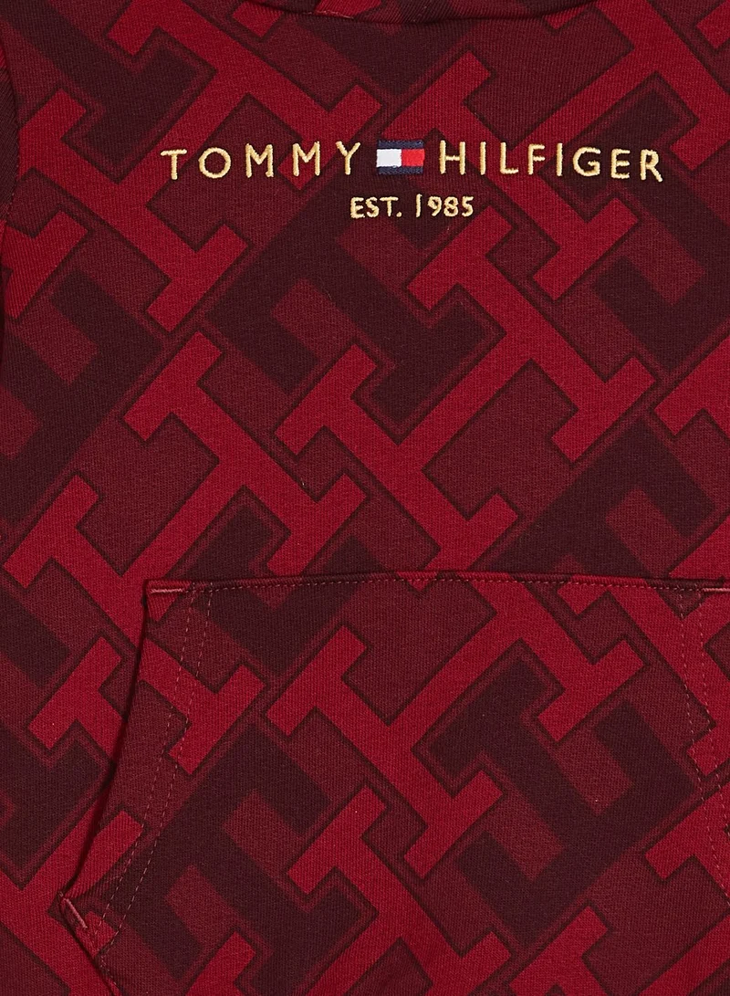 TOMMY HILFIGER Kids Aop Print Monogram Hoodie