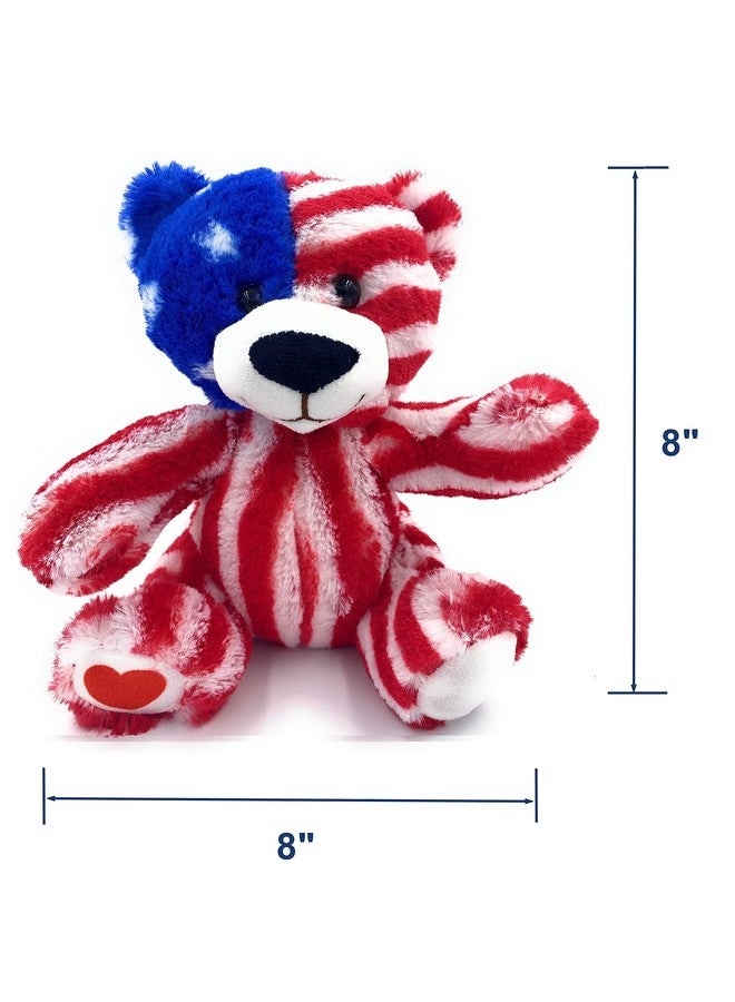 Aeisage USA Bear American National Flag Stuffed Toy Plush Animal 8 Inch Souvenir Gifts for Kids - Image 2