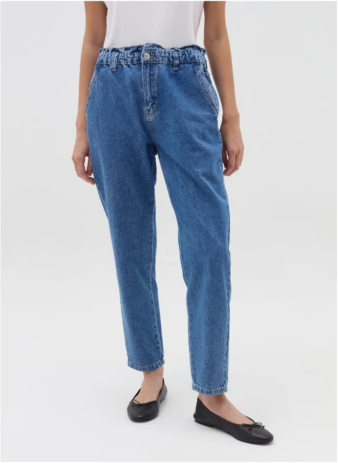 او في اس Paper bag jeans with pockets