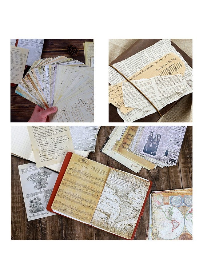 MUMULULU - 144 Pcs Junk Journal Pages Vintage Kraft Magazine Writing Paper Magazine Trash Newspaper Magazine Vintage Paper Scrapbooks And Papercuts Decorate Diy Craft Background Paper - Image 1