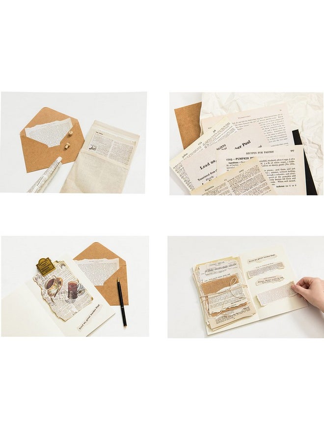 MUMULULU - 144 Pcs Junk Journal Pages Vintage Kraft Magazine Writing Paper Magazine Trash Newspaper Magazine Vintage Paper Scrapbooks And Papercuts Decorate Diy Craft Background Paper - Image 1