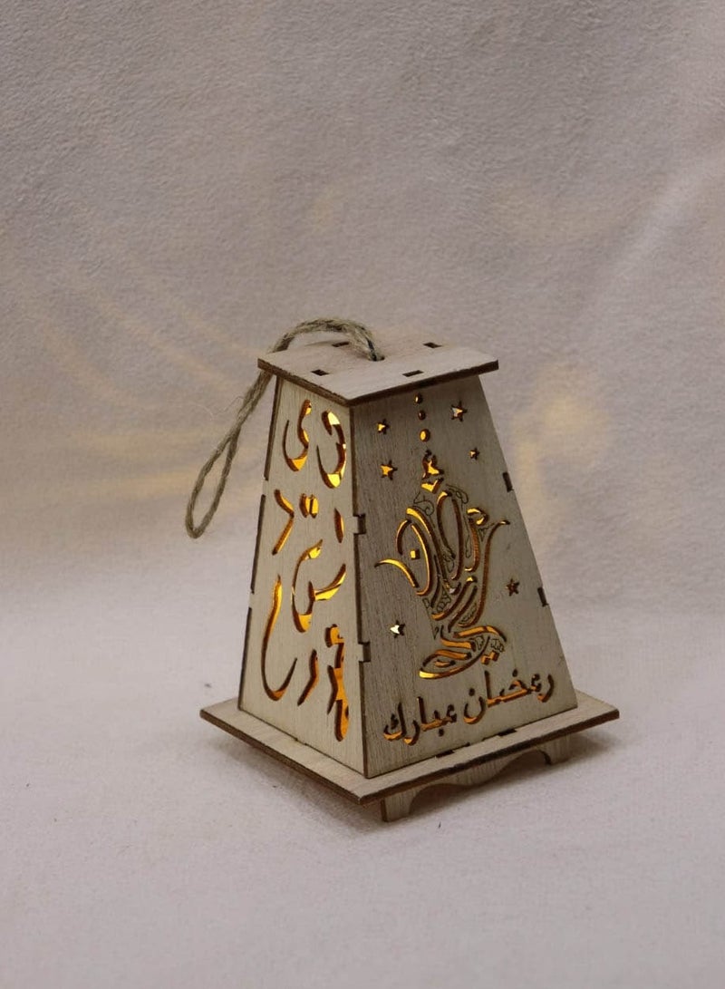 co arma Ramadan decorative lantern with white LED lighting - Image 1