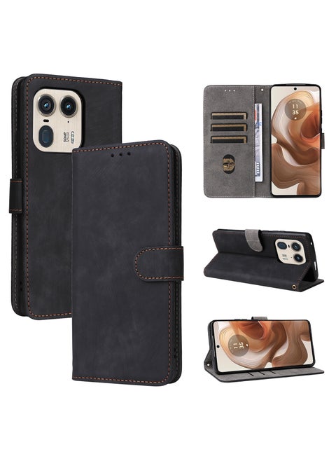 Phone Case for Motorola Edge 50 Ultra with RFID Security Protection Flip PU Leather Wallet Case with Card Holder Shockproof Protective Cover