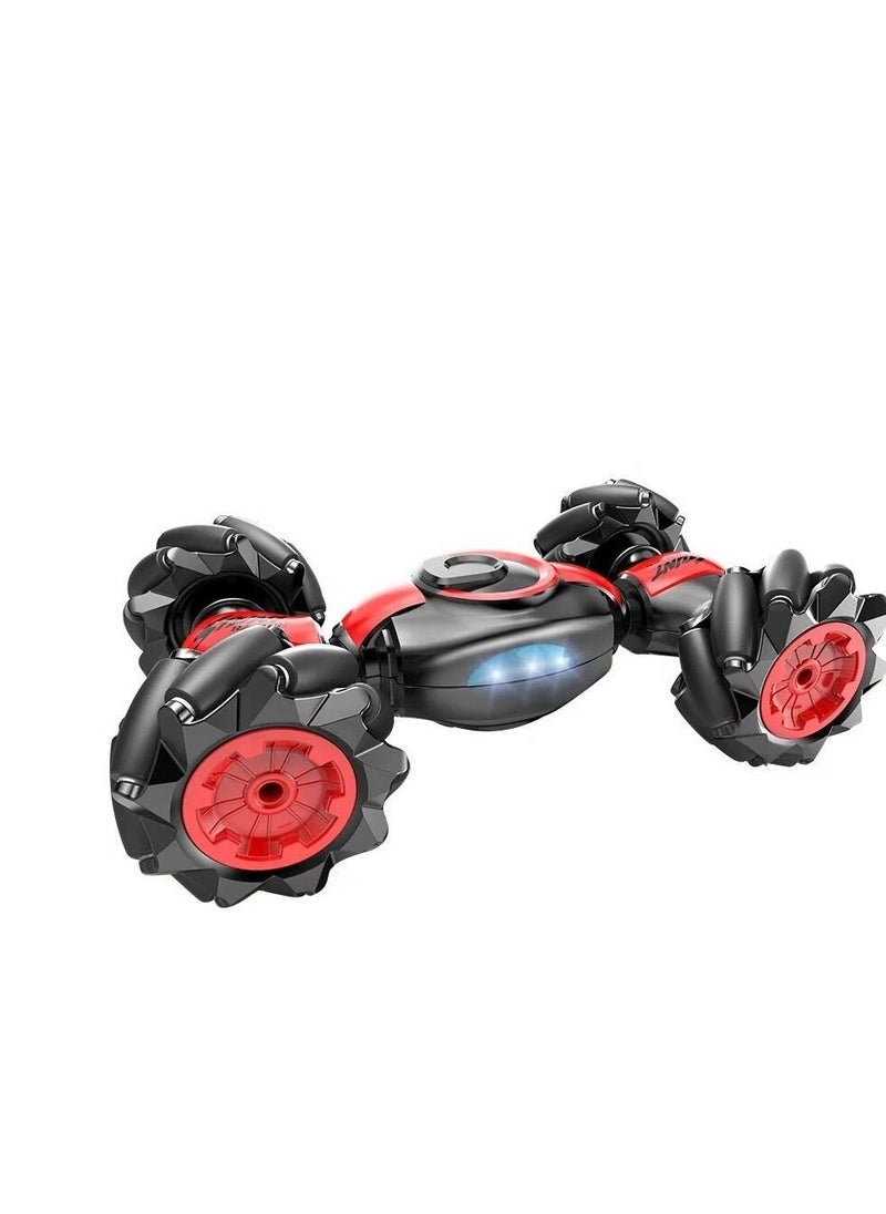 Generic - Rc Stunt Car, 4WD 2.4GHz Remote Control Gesture Sensor Toy, Double Sided Rotation, Off Road Vehicle with Lights-RED - Image 1