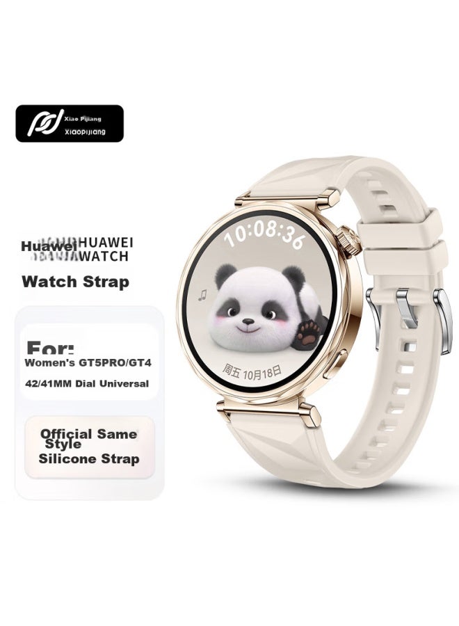 Tinker Xiaopijiang متوافق مع Huawei Watch Band Gt5 Pro حزام نمط الكريستال الجليدي، Gt4/gt5 حزام سيليكون نسائي، 42/41mm وجه الساعة حزام ساعة عالمي - Image 1