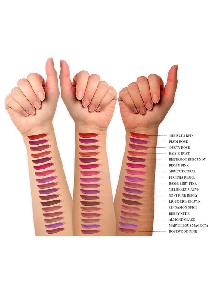 Just Herbs Just Herbs Ayurvedic Creamy Matte Long Lasting Liquid Lipstick, Lightweight & Hydrating Lip Colour with Liquorice & Sweet Almond Oil - Apricot Coral - 2 ml  - Image 2