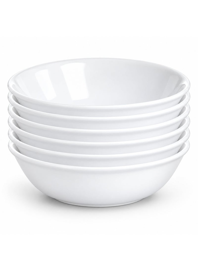 كوريل Corelle Winter Frost White طقم 6 أوعية شوربة وحبوب سعة 532 مل، من زجاج Vitrelle، آمنة للميكروويف والفرن وغسالة الصحون - Image 1