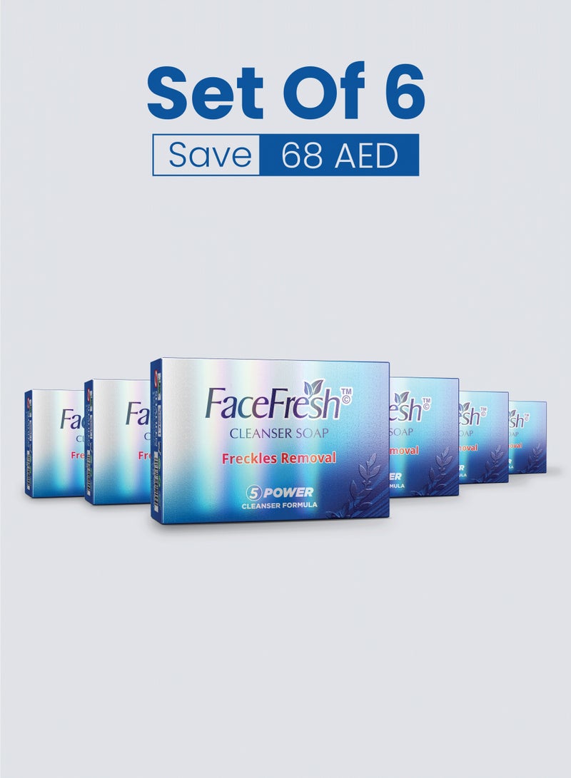 Face Fresh Cleanser Soap – Set of 6 (100g Each) - Image 1