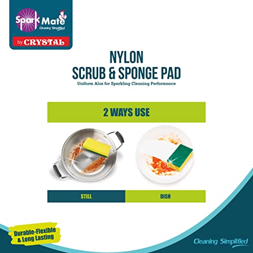 Sparkmate by Crystal Nylon Sponge & Scrub Pad, 2 in 1 - Image 2