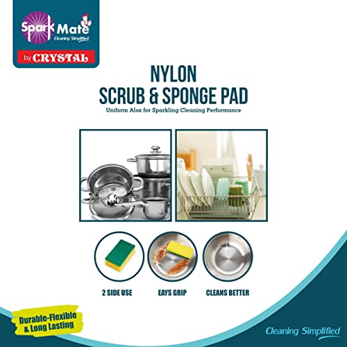 Sparkmate by Crystal Nylon Sponge & Scrub Pad, 2 in 1 - Image 3