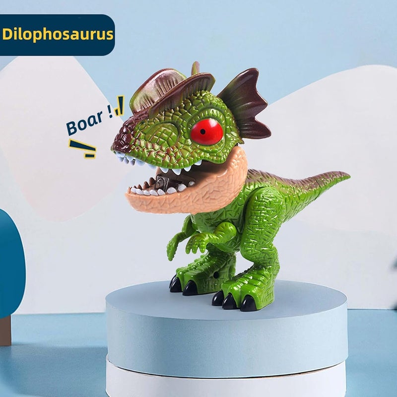 KolorFish 5 in 1 Stationery Set,Dinosaur-Themed Stationery Funny Toy for Kids,Student Storage Eraser Ruler Pencil Sharpener Staple for Boys and Girls (Green) - Image 3