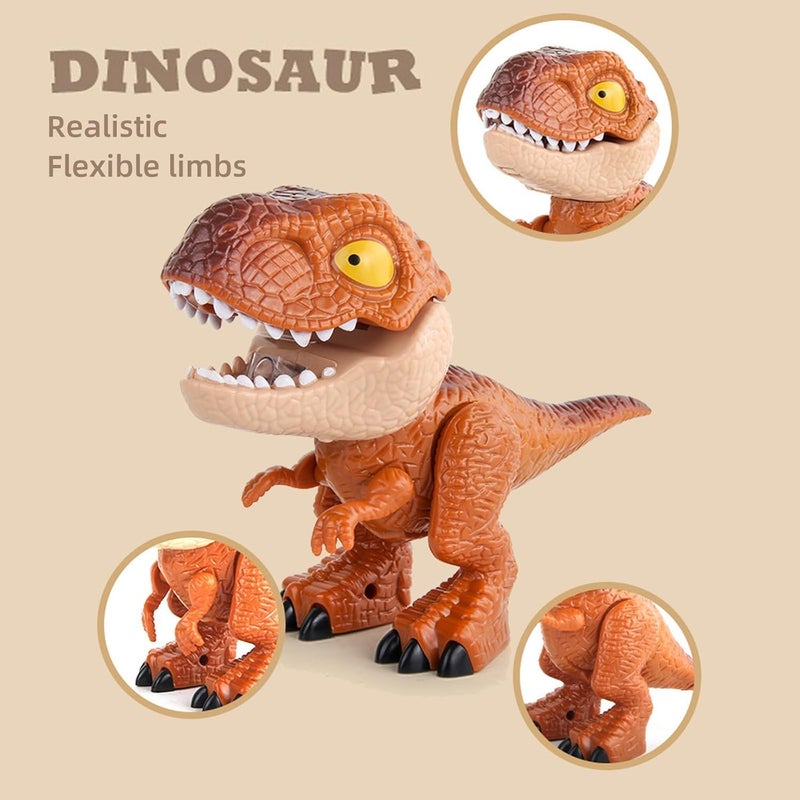 KolorFish 5 in 1 Stationery Set,Dinosaur-Themed Stationery Funny Toy for Kids,Student Storage Eraser Ruler Pencil Sharpener Staple for Boys and Girls (Green) - Image 5